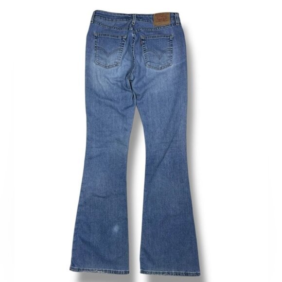 Levi's 519 Vintage Jeans Low Mid Rise Stretch Flare Medium Wash 32 Inseam JR 7 - Picture 4 of 15
